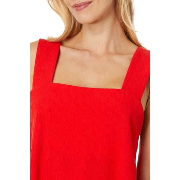 Natori Onsen Textured Cotton Gown Flame Scarlet Size L - Picture 4 of 4